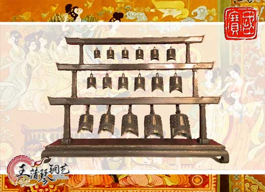 山東客戶定制17件古編鐘，迎賓編鐘古樂(lè)