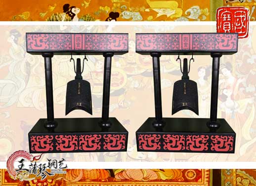 單件編鐘工藝品、外賓禮品、中國(guó)青銅編鐘